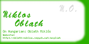 miklos oblath business card